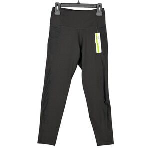 Nicole Miller‎ Sport Leggings Size M Athletic Full Length Yoga Pants Gym Pockets